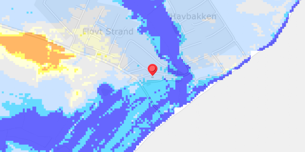 Grundvandsdybder på Flovt Strand 66