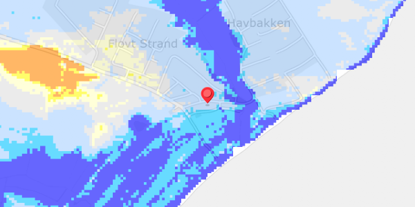 Grundvandsdybder på Flovt Strand 68