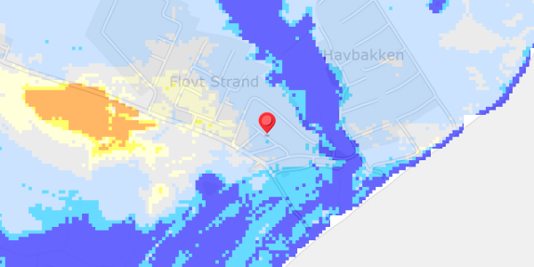 Grundvandsdybder på Flovt Strand 73
