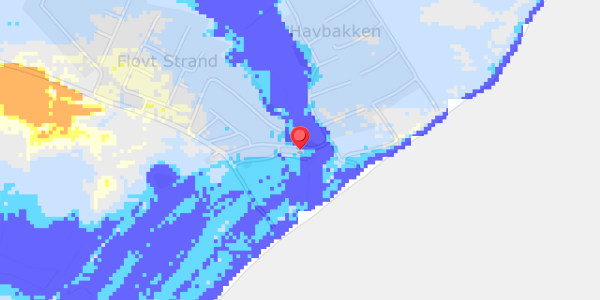 Grundvandsdybder på Flovt Strand 80