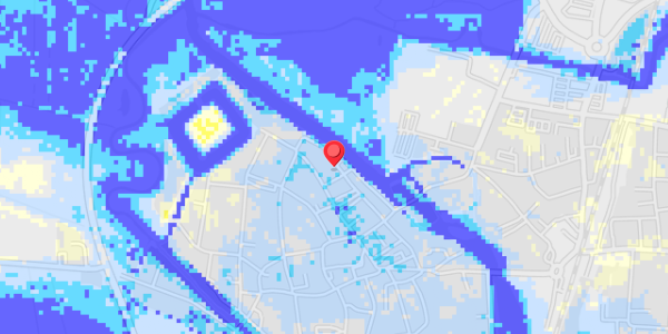 Grundvandsdybder på Fiskergade 13, 1. 