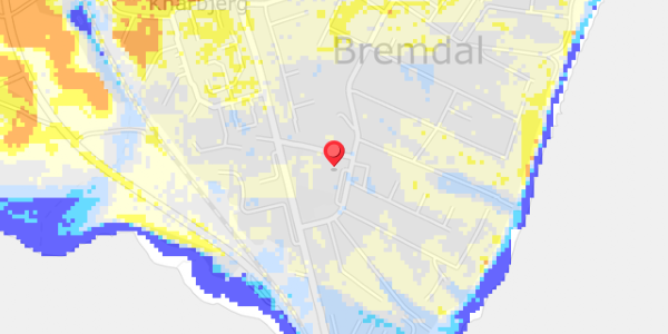 Grundvandsdybder på Bremdal Torv 2