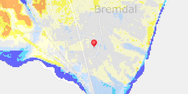 Grundvandsdybder på Bremdal Torv 4