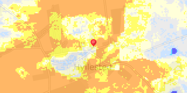 Grundvandsdybder på Hyllested Bygade 23