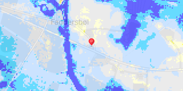 Grundvandsdybder på Faddersbøl Bro 1