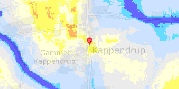 Grundvandsdybder på Kappendrup 40