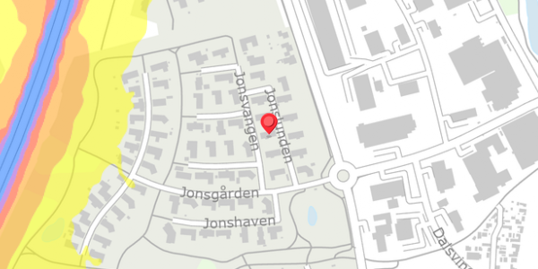 Trafikstøjkort på Jonslunden 5, . , 4200 Slagelse