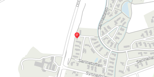 Trafikstøjkort på Serinetoften 43, 8340 Malling