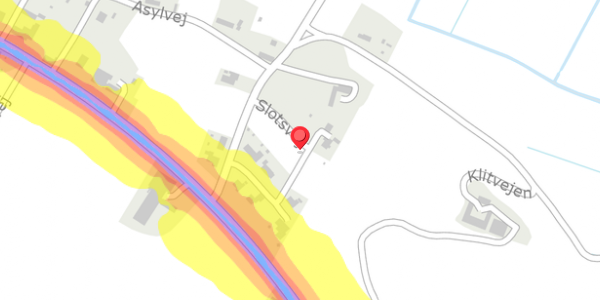 Trafikstøjkort på Slotsvej 9, 7700 Thisted