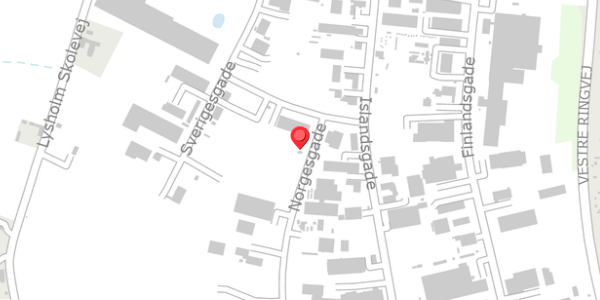 Trafikstøjkort på Norgesgade 6, 4690 Haslev