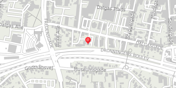 Trafikstøjkort på Dalgasgade 33, 7400 Herning