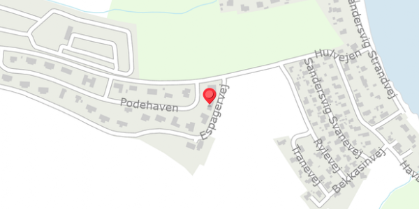 Trafikstøjkort på Podehaven 34, 6100 Haderslev