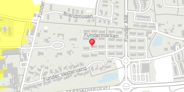 Trafikstøjkort på Fundermarken 17, 8600 Silkeborg