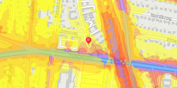 Trafikstøjkort på Esthersvej 5, st. th, 2900 Hellerup