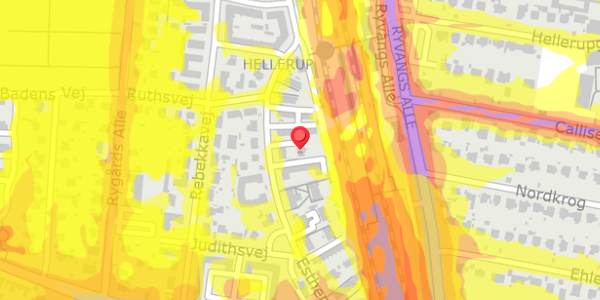 Trafikstøjkort på Esthersvej 24A, 2. th, 2900 Hellerup
