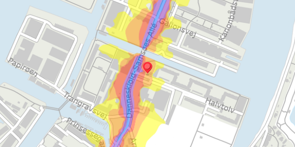 Trafikstøjkort på Halvtolv 1, 1436 København K