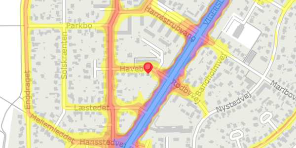 Trafikstøjkort på Havebo 3, . , 2500 Valby