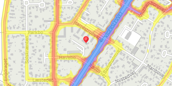 Trafikstøjkort på Havebo 4C, . , 2500 Valby