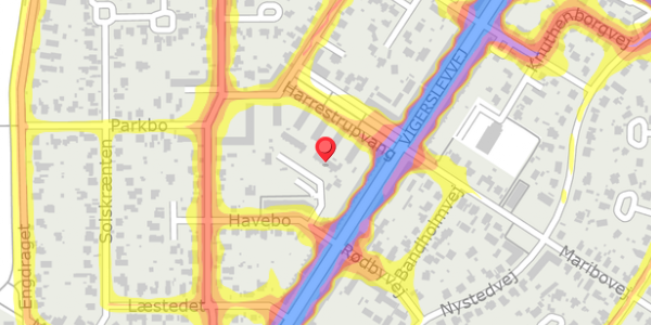 Trafikstøjkort på Havebo 4D, . , 2500 Valby