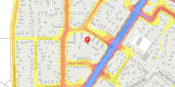 Trafikstøjkort på Havebo 4H, . , 2500 Valby