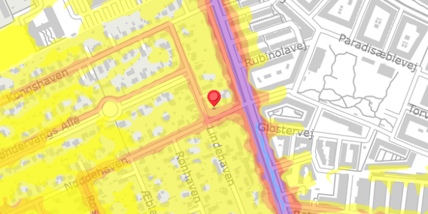 Trafikstøjkort på Lindehaven 17, . , 2500 Valby