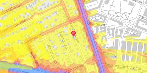 Trafikstøjkort på Lindehaven 24A, . , 2500 Valby
