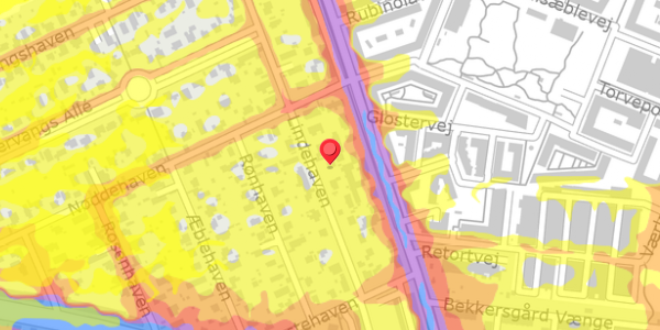 Trafikstøjkort på Lindehaven 25, . , 2500 Valby