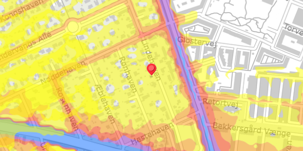 Trafikstøjkort på Lindehaven 26, . , 2500 Valby