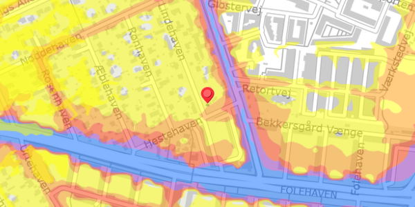 Trafikstøjkort på Lindehaven 37, . , 2500 Valby