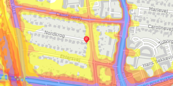 Trafikstøjkort på Nordkrog 1, . , 2900 Hellerup