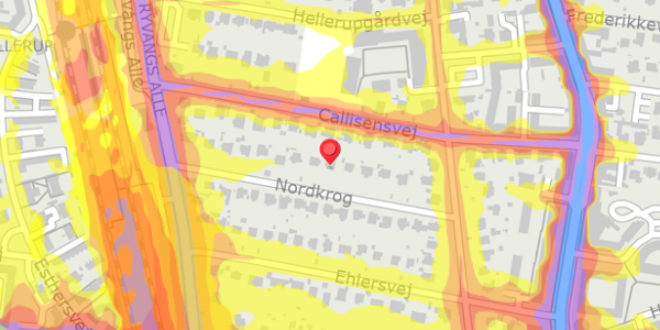 Trafikstøjkort på Nordkrog 12, . , 2900 Hellerup