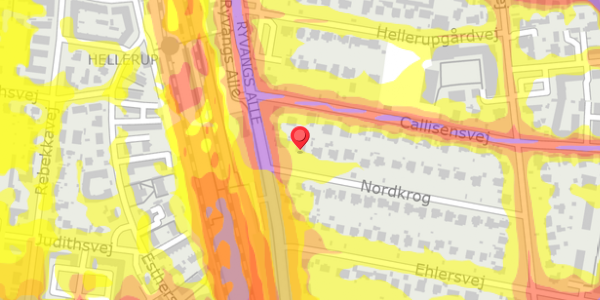Trafikstøjkort på Nordkrog 26, . , 2900 Hellerup