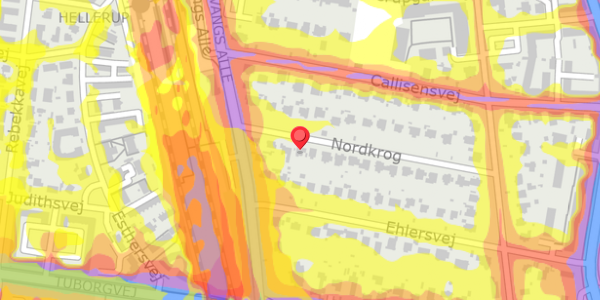Trafikstøjkort på Nordkrog 27, . , 2900 Hellerup