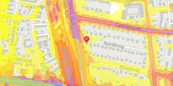 Trafikstøjkort på Nordkrog 31, . , 2900 Hellerup