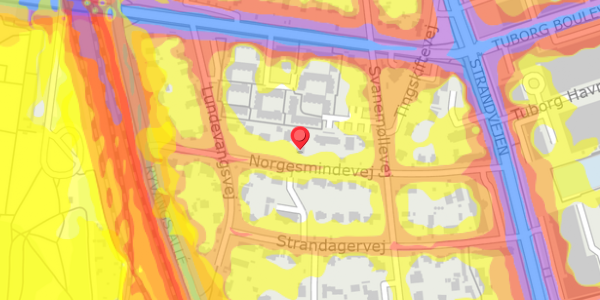 Trafikstøjkort på Norgesmindevej 20, . , 2900 Hellerup