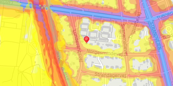 Trafikstøjkort på Norgesmindevej 26, . , 2900 Hellerup