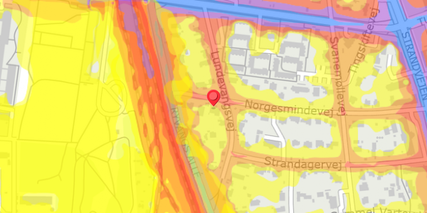 Trafikstøjkort på Norgesmindevej 29, . , 2900 Hellerup