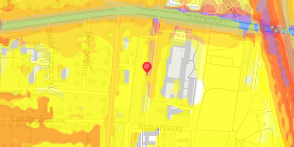 Trafikstøjkort på Rymarksvej 44, 2900 Hellerup