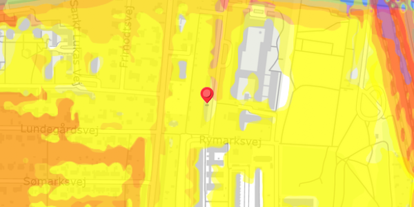 Trafikstøjkort på Rymarksvej 66, 2900 Hellerup