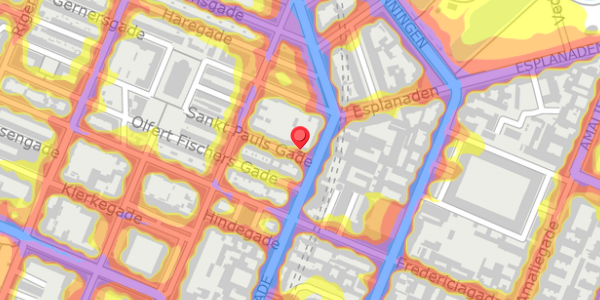 Trafikstøjkort på Sankt Pauls Gade 4, 3. th, 1313 København K
