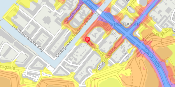Trafikstøjkort på Sofiegade 4, 1418 København K