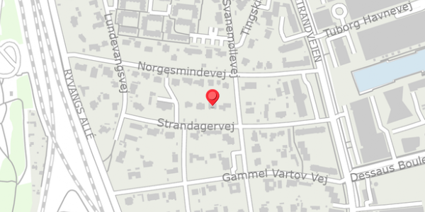 Trafikstøjkort på Strandagervej 18, 2900 Hellerup