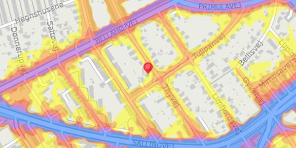 Trafikstøjkort på Thyvej 21, 2720 Vanløse