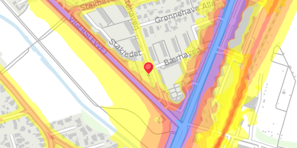 Trafikstøjkort på Urtehaven 98, . , 2500 Valby