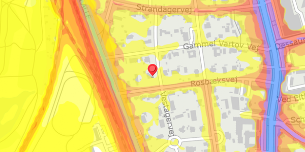 Trafikstøjkort på Vestagervej 17, . , 2900 Hellerup