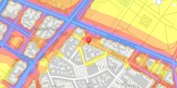 Trafikstøjkort på Åbenrå 35, 5. th, 1124 København K