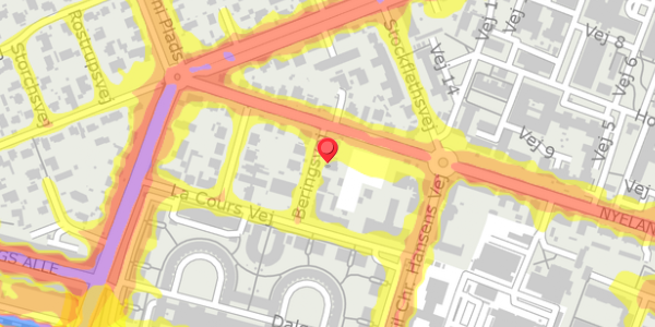 Trafikstøjkort på Beringsvej 3, st. , 2000 Frederiksberg