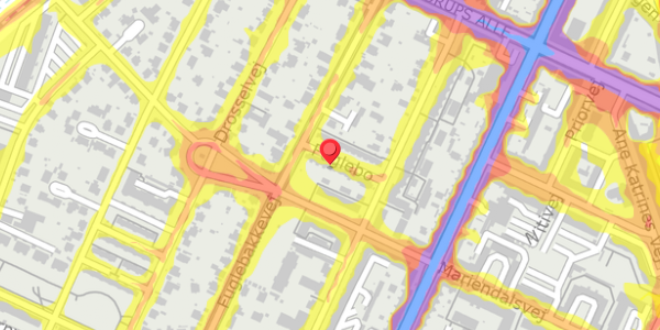 Trafikstøjkort på Fuglebo 13, . , 2000 Frederiksberg