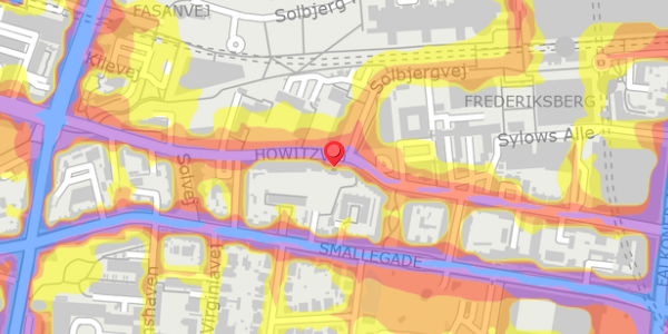 Trafikstøjkort på Howitzvej 45, 2. tv, 2000 Frederiksberg