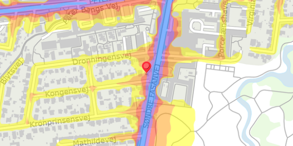 Trafikstøjkort på Kongensvej 2, 2. mf, 2000 Frederiksberg